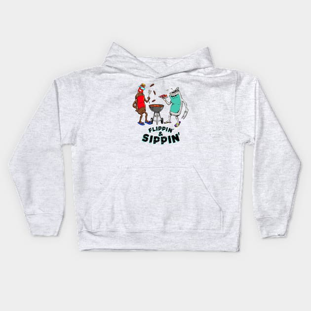 Flippin' & Sippin' Kids Hoodie by Scott Beermeister